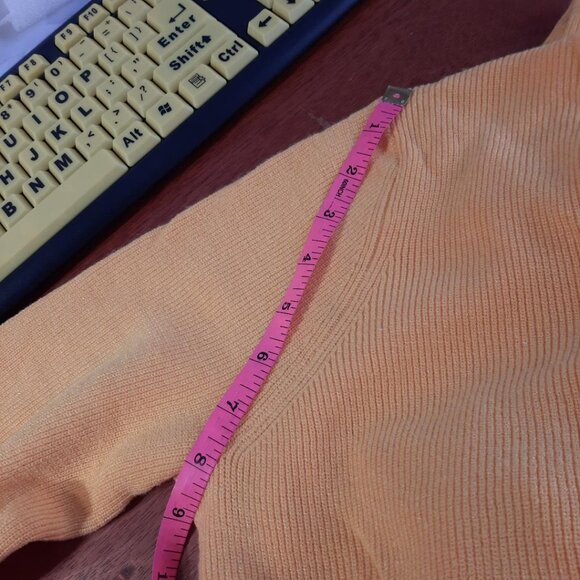 NEW ! Juoiantang Women Cropped Shrug Open Front Basic Sweater Top Yellow Very Sz - Picture 7 of 7